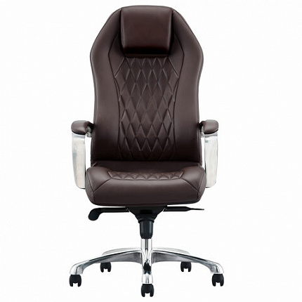 Кресло BRABIX PREMIUM "Aurus EX-705", мультиблок, алюминий, экокожа, коричневое, 532929
