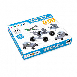 Конструктор металлический "Для уроков труда №1", 5 в 1, с подвижными деталями, 206 элементов, BAMBOX (БАМБОКС), 667036