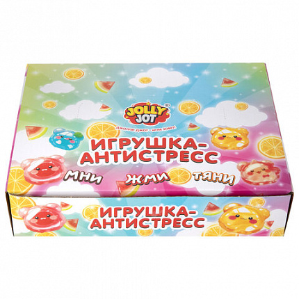Игрушка-антистресс "ИГРУШКА-ЖЕЛЕШКА МИНИ", 4 см, ассорти 8 видов, дисплей, JOLLY JOT (ДЖОЛЛИ ДЖОТ), 665817