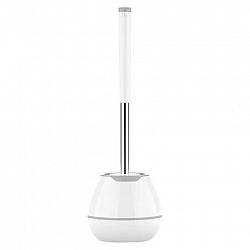 Ершик для унитаза силиконовый STANDART TYPE (овальный) напольный, с пинцетом, LAIMA, 608132