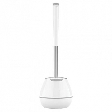 Ершик для унитаза силиконовый STANDART TYPE (овальный) напольный, с пинцетом, LAIMA, 608132