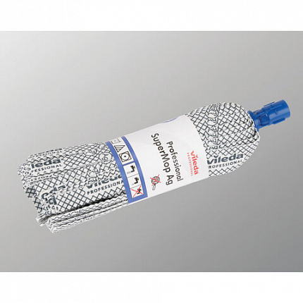 Насадка МОП ленточная 33 см, для швабры под еврорезьбу, хлопок / полиэстер / резина,, VILEDA "АнтиБак", 167850