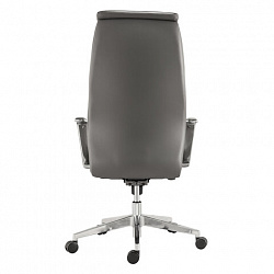 Кресло офисное BRABIX PREMIUM "Jazz EX-757", синхромеханизм, алюминий, экокожа, серое, 532490