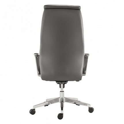 Кресло офисное BRABIX PREMIUM "Jazz EX-757", синхромеханизм, алюминий, экокожа, серое, 532490