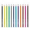Карандаши цветные BRAUBERG PREMIUM, 12 цветов, пластиковые, шестигранные, грифель 3 мм, 181666