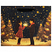 Пакет подарочный (1 шт.) новогодний, 26х13х32 см, "Love story", фольга, ассорти, ЗОЛОТАЯ СКАЗКА, 592445