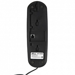 Телефон RITMIX RT-002 black, удержание звонка, тональный/импульсный режим, повтор, черный, 80002229