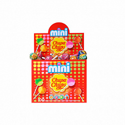 Карамель CHUPA CHUPS (Чупа-Чупс) "Mini", ассорти вкусов, 6 г, КОМПЛЕКТ 100 шт.