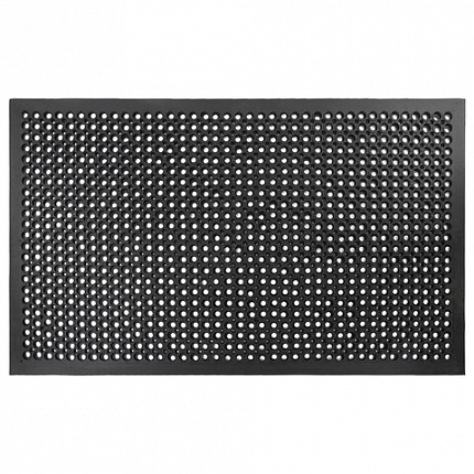 Коврик входной резиновый грязесборный перфорированный, 90х150 см, толщина 12 мм, LAIMA EXPERT, 607816