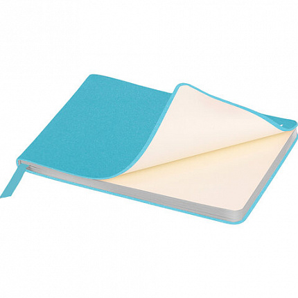 Еженедельник датированный 2026 МАЛЫЙ ФОРМАТ 105х160 мм, А6, BRAUBERG "Blaze", фольга, голубой, 117214