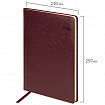 Ежедневник датированный 2026 БОЛЬШОЙ ФОРМАТ 210х297 мм, А4, BRAUBERG "Imperial", под кожу, бордо, 117248