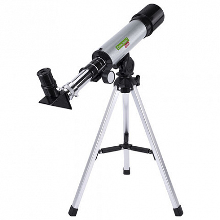 Телескоп рефрактор астрономический настольный, увеличение 90х, объектив 50 мм, фокус 360 мм, видоискатель, 50360, BRAUBERG KIDS, 391396