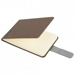 Еженедельник недатированный МАЛЫЙ ФОРМАТ 105х158мм BRAUBERG "Modern" под кожу, застежка, 64 листа, коричневый, 118657