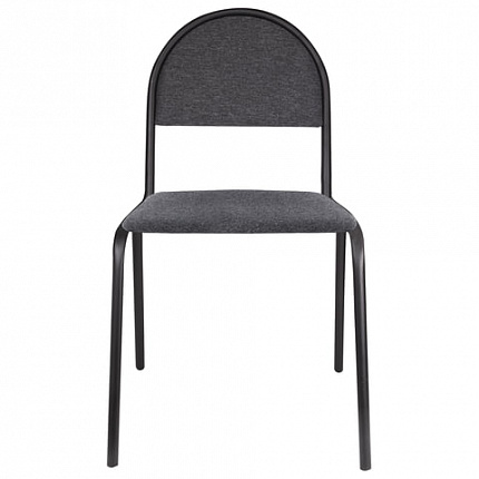 Стул для посетителей "Серна", черный каркас, ткань серая, СМ 7/22 Т-08