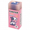 Ластик FUNSTER (ФАНСТЕР) "PETS", 50х21х16 мм, прямоугольный, картонный держатель, экологичный ПВХ, ассорти, 272725