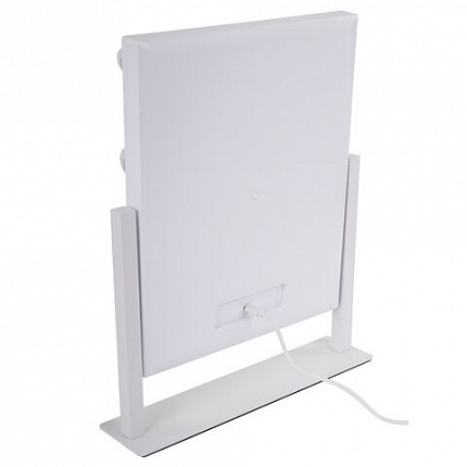 Зеркало для макияжа гримерное с подсветкой, 9 LED-ламп, 3 режима свечения, размер 25х30 см, работа от сети 220 V, цвет белый, BRABIX, 609335