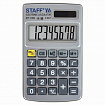 Калькулятор карманный металлический STAFF STF-1008 (103х62 мм), 8 разрядов, двойное питание, 250115