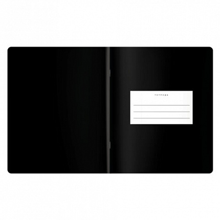 Тетрадь предметная BLACK MODE 48л, пластиковая обложка, БИОЛОГИЯ, клетка, подсказ, BRAUBERG, 405517