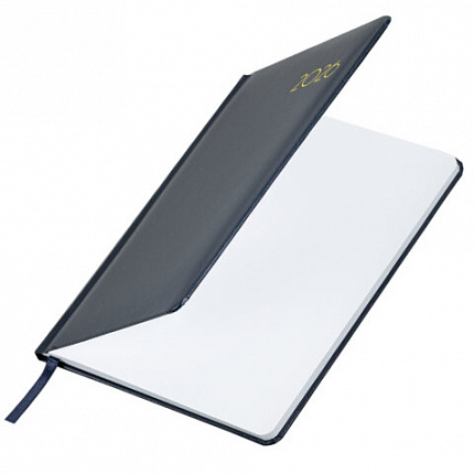 Еженедельник датированный 2026, А5, 145х215 мм, BRAUBERG "Select", балакрон, темно-синий, 117181