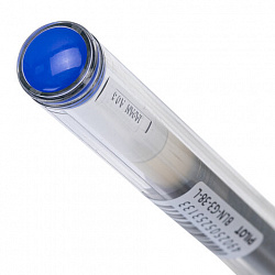 Ручка гелевая PILOT "G-3", корпус прозрачный, узел 0,38 мм, линия 0,2 мм, резиновый упор, синяя, BLN-G3-38 L