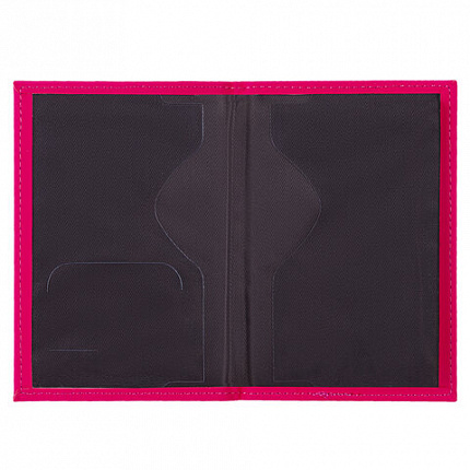 Обложка для паспорта "Passport map", экокожа soft-touch, малиновая, STAFF, 238761