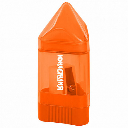 Точилка ЮНЛАНДИЯ "Карандашик" с контейнером и ластиком 2 в 1, НАБОР 4 ШТУКИ, 272508