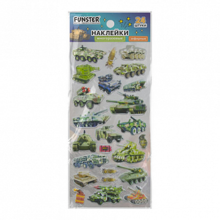 Наклейки зефирные "Для мальчиков", 19х9,5 см, ассорти 8 видов, FUNSTER (ФАНСТЕР), 666090