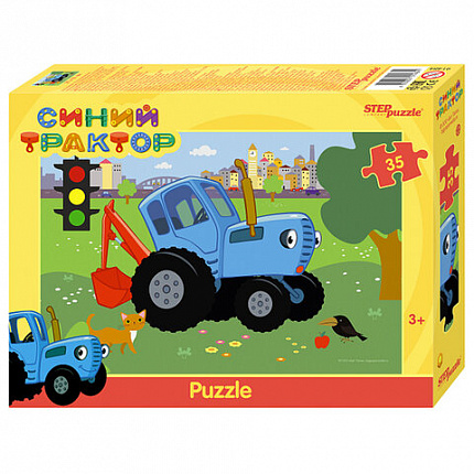Пазл картонный 35 элементов, лицензия Мульт, АССОРТИ, поле 23х33 см, STEP PUZZLE