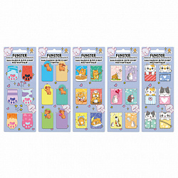 Закладки для книг МАГНИТНЫЕ, "ЯРКИЙ МИКС", комплект 30 штук, 35x25 мм, FUNSTER (ФАНСТЕР), 116657