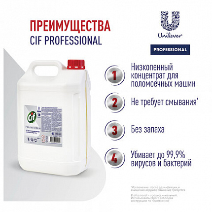 Средство для ручного/машинного мытья пола и любых поверхностей 5 л CIF PROF (аналог Mr.Proper)