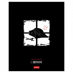 Тетрадь обложка пластик, А5 48л. скоба, клетка, HATBER, "Кот-самурай" (микс в спайке), 091461, 48Т5В1пл