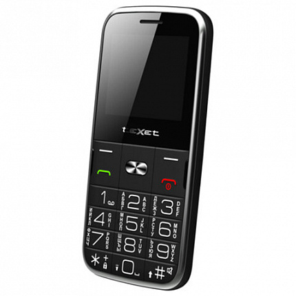 Телефон мобильный TEXET TM-B227, 2 SIM, 2,2", 32Мб, microSD, FM, MP3, камера, фонарик, черный, 127369