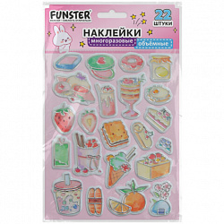 Наклейки объемные "Вдохновение", 19х15 см, ассорти 12 видов, FUNSTER (ФАНСТЕР), 666088