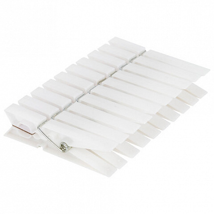 Прищепки бельевые 7,8 см, КОМПЛЕКТ 10 штук, пластик, белые, PRIMILA (ПРИМИЛА) ORIGINAL, 700512