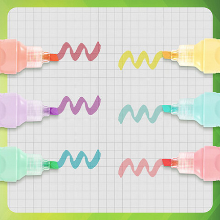 Набор текстовыделителей 6 ПАСТЕЛЬНЫХ ЦВЕТОВ, STAFF "EVERYDAY HL-707", линия 1-5 мм, скошенный наконечник, 152551