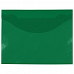 Папка-конверт с кнопкой прозрачная МАЛОГО ФОРМАТА А5, BRAUBERG UNIVERSAL, зеленая, 0,15 мм, 273069