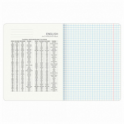 Тетрадь предметная "КОТ-ЭНТУЗИАСТ" 48 л., TWIN-лак, АНГЛИЙСКИЙ ЯЗЫК, клетка, подсказ, BRAUBERG, 404558