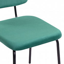 Стулья BRABIX "Dream CF-090", КОМПЛЕКТ 4 шт., черный каркас, ткань зеленая, 533253