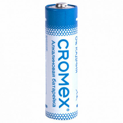 Батарейки алкалиновые "пальчиковые" КОМПЛЕКТ 12 шт., CROMEX (КРОМЕКС) Alkaline, AA (LR6,15A), спайка, 456258