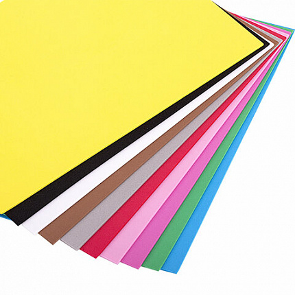 Пористая резина/фоамиран А4, 2 мм, НАБОР №2, 10 листов, 10 цветов, яркие цвета, ОСТРОВ СОКРОВИЩ, 660074