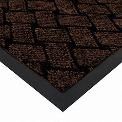 Коврик придверный 60х90 см, КОРИЧНЕВЫЙ, влаго-грязезащитный, 450 г/м2, плетение, PRIMILA (ПРИМИЛА) KRAFT, 701049