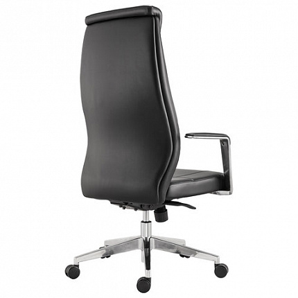 Кресло офисное BRABIX PREMIUM "Jazz EX-757", синхромеханизм, алюминий, экокожа, черное, 532489