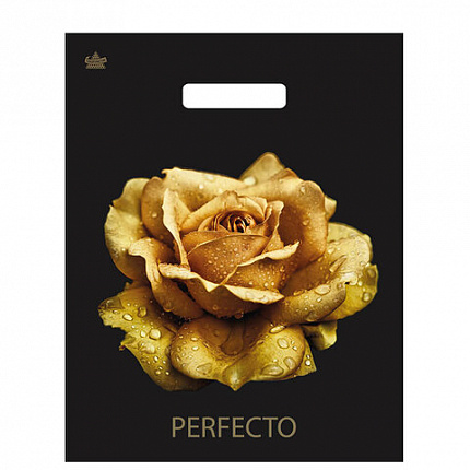 Пакет с вырубной ручкой, 37х30 см, "Перфекто Роза", 90 мкм, н00229687