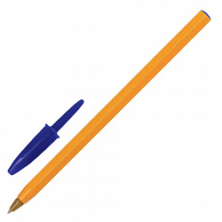 Ручки шариковые BIC "Orange Original Fine", НАБОР 4 шт., СИНИЕ, узел 0,8 мм, линия письма 0,3 мм, пакет, 8308521