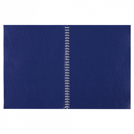 Тетрадь бумвинил, А4, 96 л., гребень, офсет №1, клетка, STAFF, СИНИЙ, 403406