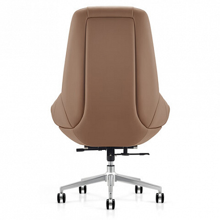 Кресло HAWASAN PREMIUM EX-810, алюминий, экокожа, коричневое, 533236