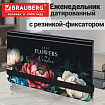 Еженедельник датированный 2027 с резинкой 171х93 мм, BRAUBERG, твердый, УФ-ЛАК, 64 л., "Flowers", 117838
