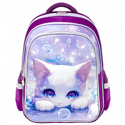 Рюкзак SNOOBAG (СНУБЭГ) FLOSSY, 2 отделения, 3 кармана, "Мечтатель", объемный дизайн, 40х28х18 см, 274441