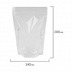 Пакеты дой-пак с замком ZIP LOCK, прозрачные, 140х200 + 40 мм, КОМПЛЕКТ 100 штук, 70 мкм, BRAUBERG, 700697
