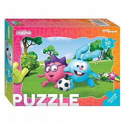 Пазл картонный 30 элементов, "МАКСИ-ПАЗЛЫ", АССОРТИ, поле 27х18 см